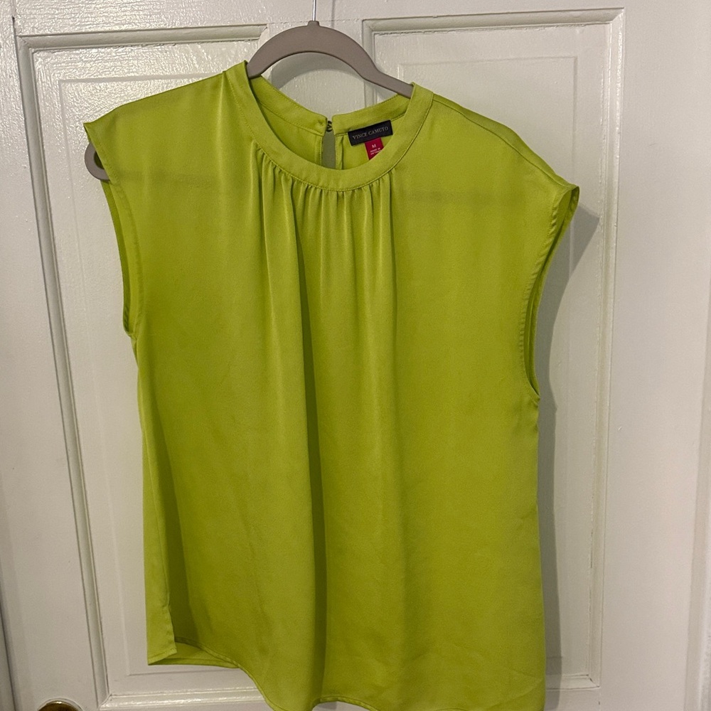 Vince Camuto Lime Green Sleeveless Blouse